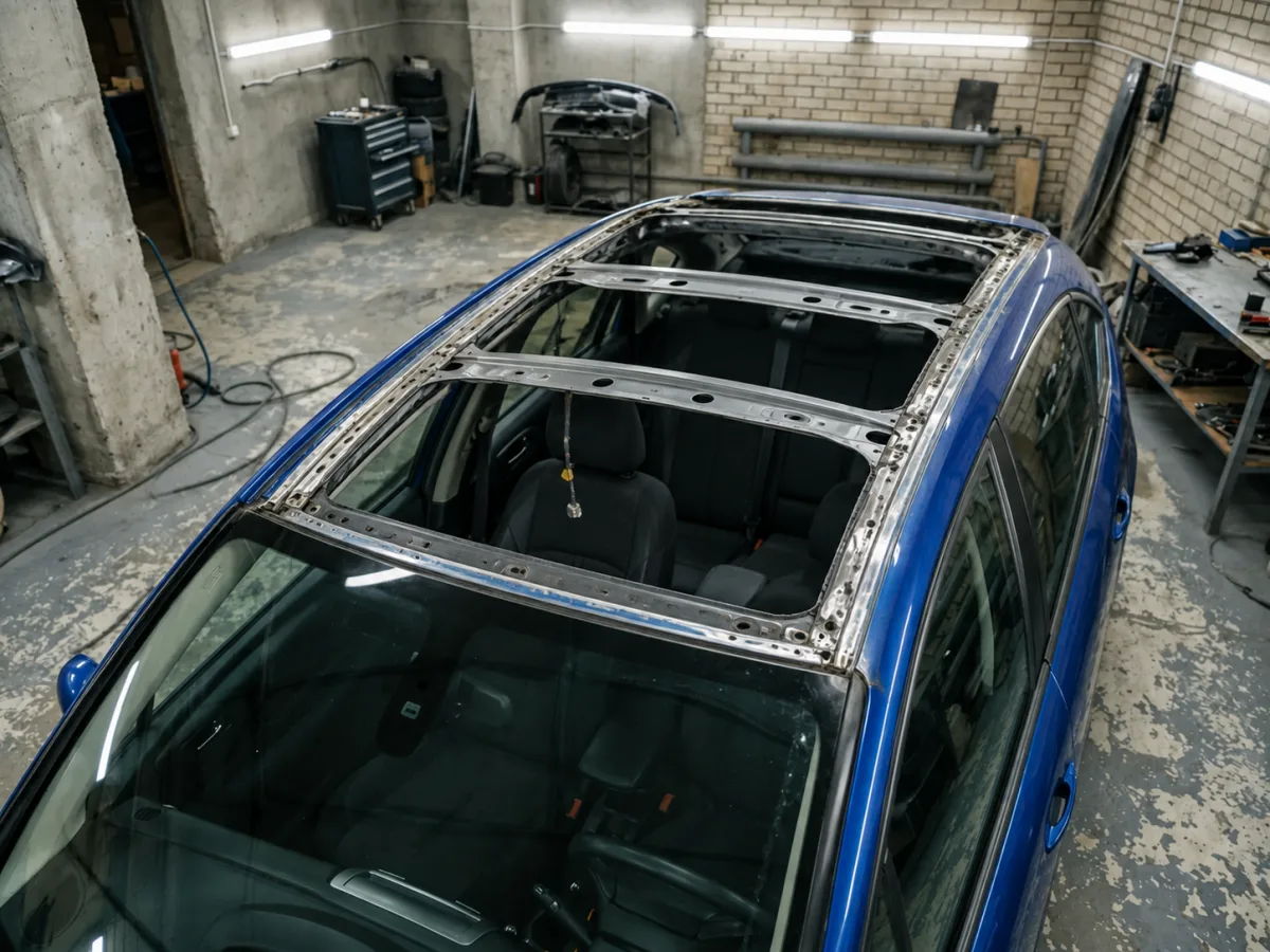 В процессе — Hyundai Elantra — ремонт и покраска крыши